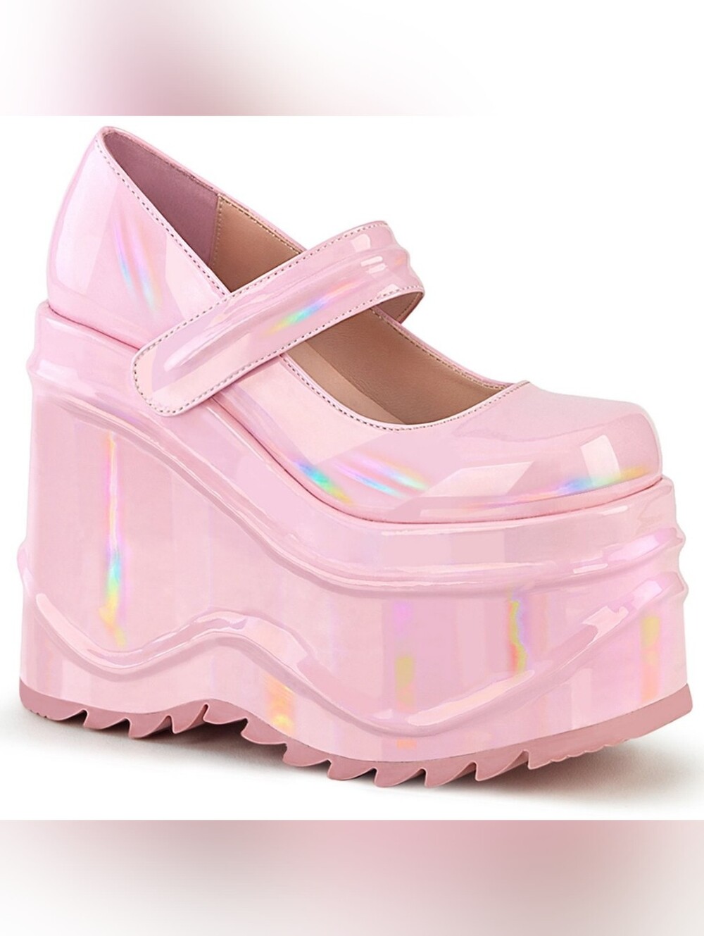 Brand New Demonia Wave 32 Platform Mary Jane's